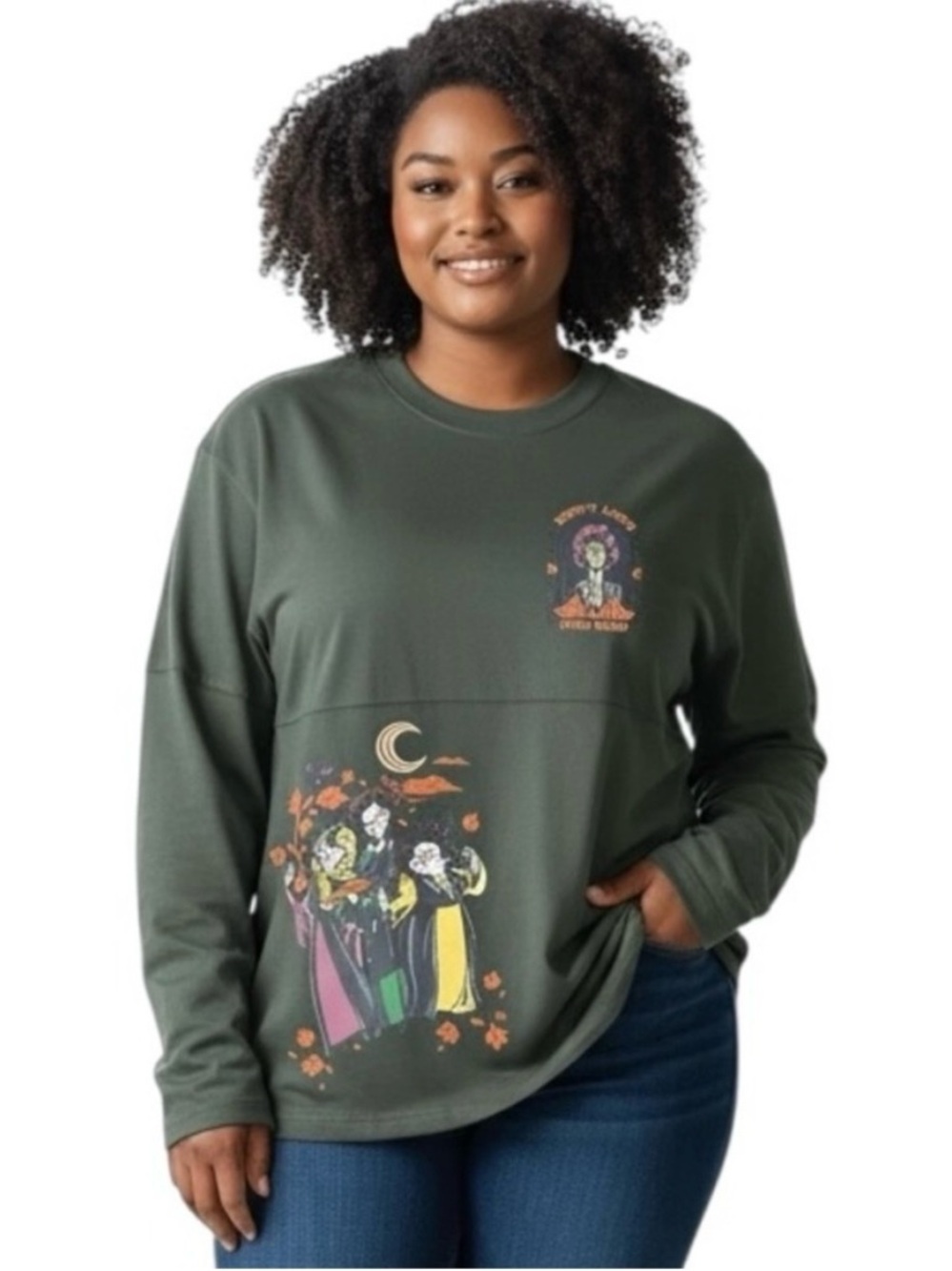 Disney Hocus Pocus 2 Spirit Jersey Dark Green, Size Medium